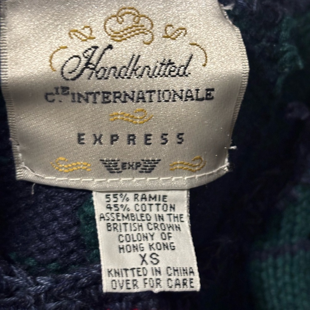 Vintage Express Oversized Patchwork Sweater Size … - image 4